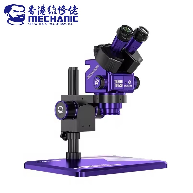 Electronics Repair Microscope - MECHANIC ROBOT 6560T-B11 Trinocular Stereo Industrial